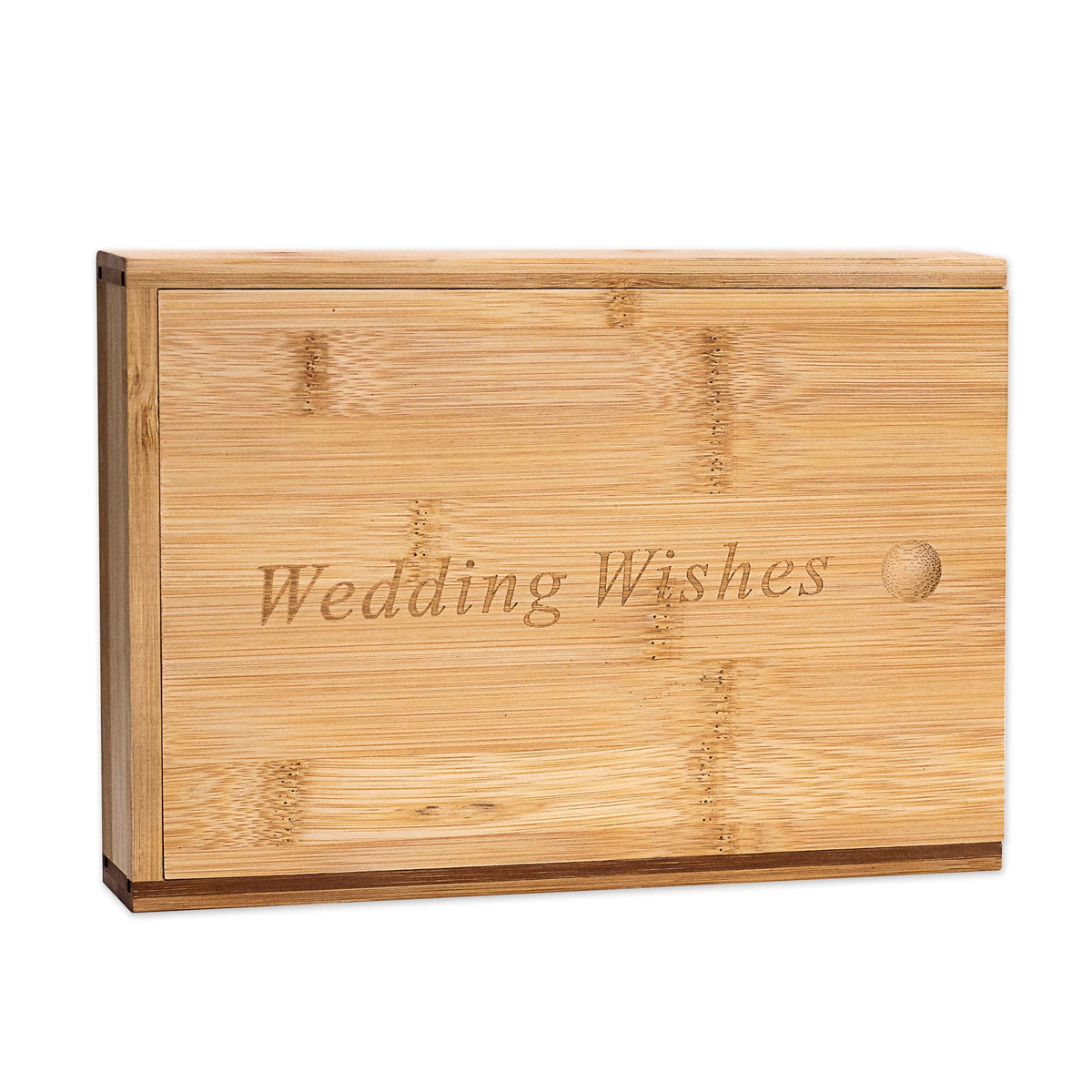 Wedding Wishes Box - Bamboo, Wedding Gifts, Small Gift Boxes, Small Wooden Box, Vintage Decor, Gift Card Holder, Gift Card Box, Money Box, Place Cards, Keepsake Boxes, Boho Home Decor - Mrs... At Last!™